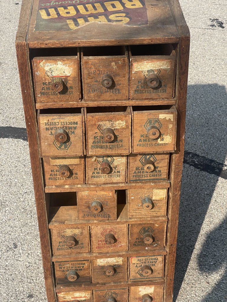 Vintage handmade apothecary store cabinet