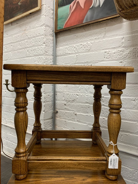 Vintage Set of wood side tables 17x15 in. In store pick up only Jamestown sterling co.