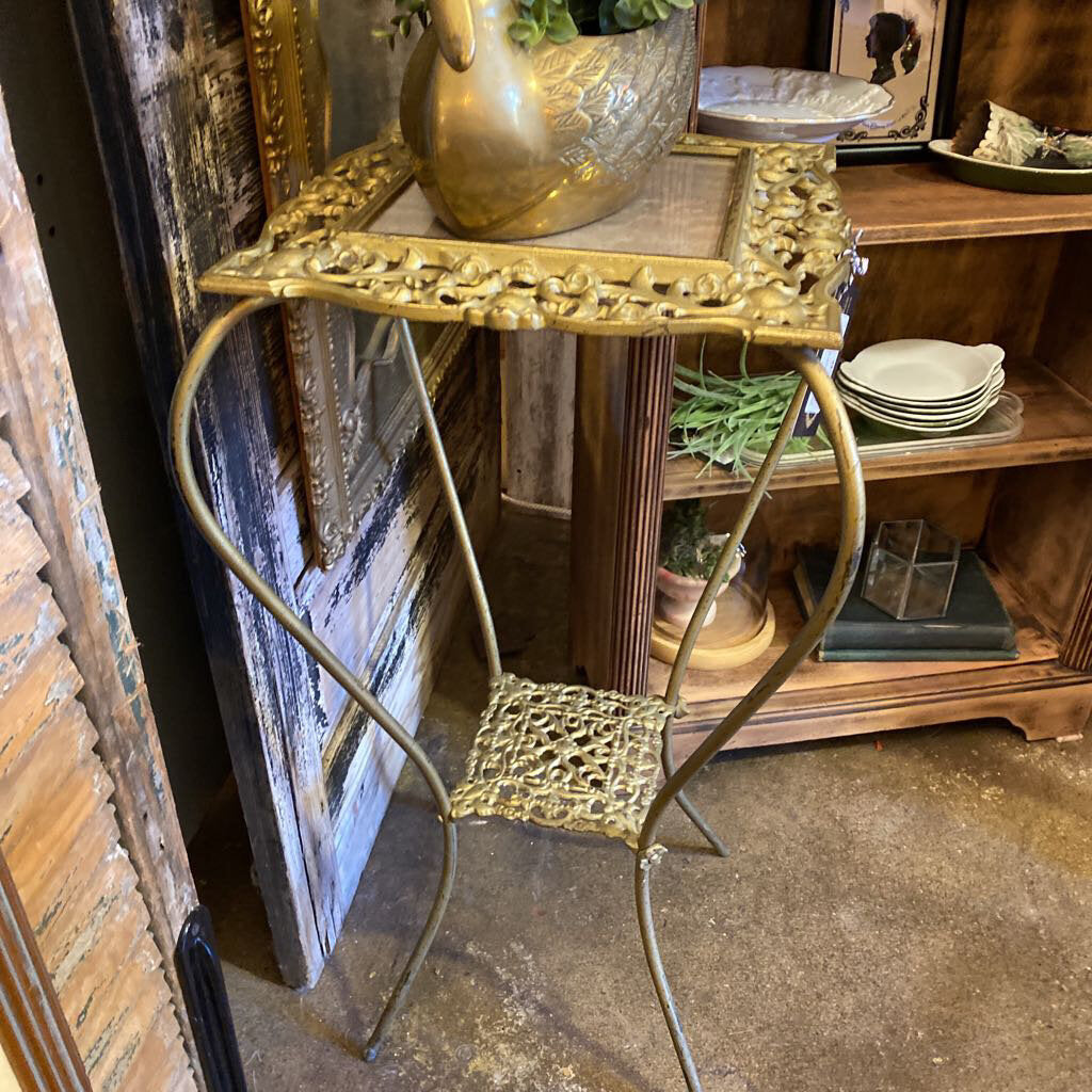 Brass Plant Stand 14.5W 29H