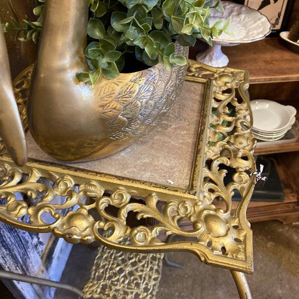 Brass Plant Stand 14.5W 29H