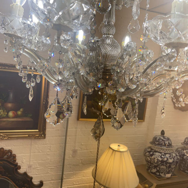 Vint. Crystal Chandelier, 20x19 in IN STORE PICK UP ONLY