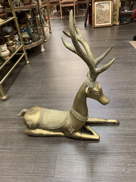 Rare Extra large Vintage Sarreid Brass Deer IN STORE PICK UP ONLY