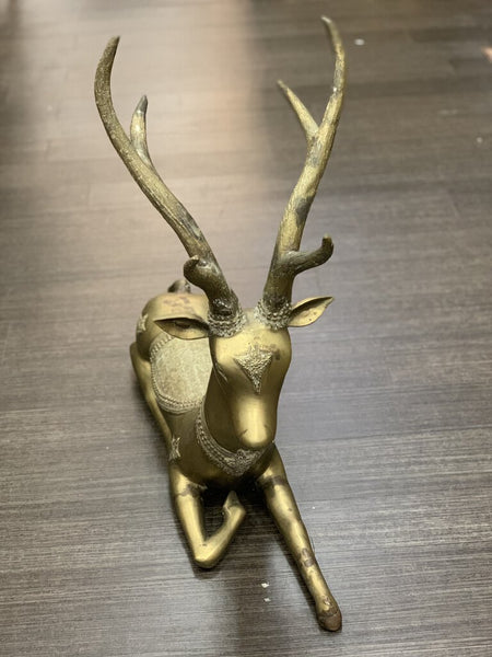Rare Extra large Vintage Sarreid Brass Deer IN STORE PICK UP ONLY