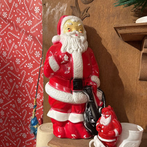 Plastic holiday Santa blow mold - no cord