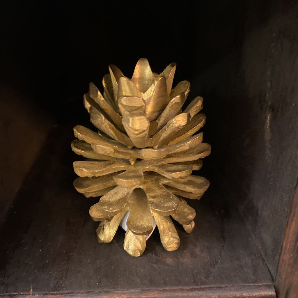 Brass Pinecone Candleholder