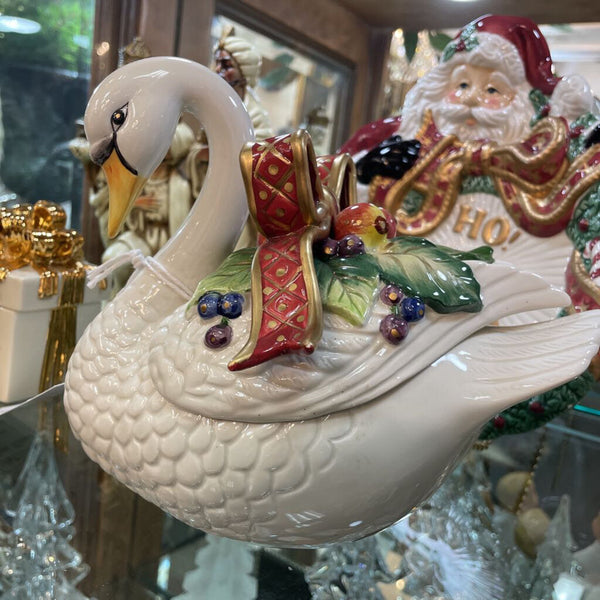 Fitz and Floyd Swan Trinket Box