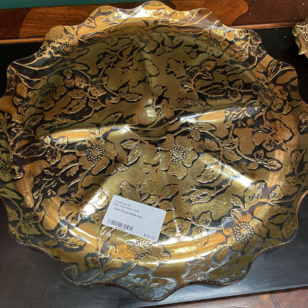 Gold Floral MCM tray