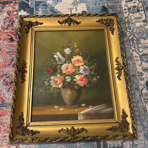 VINTAGE ROSE OIL 22X26