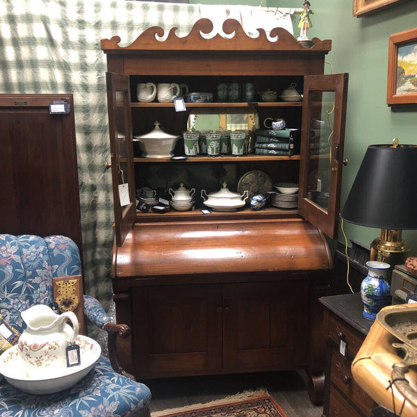 Antique Two Piece Doctor's Desk, Secretary Desk w/ Cabinet Underneath (in-store pickup only)