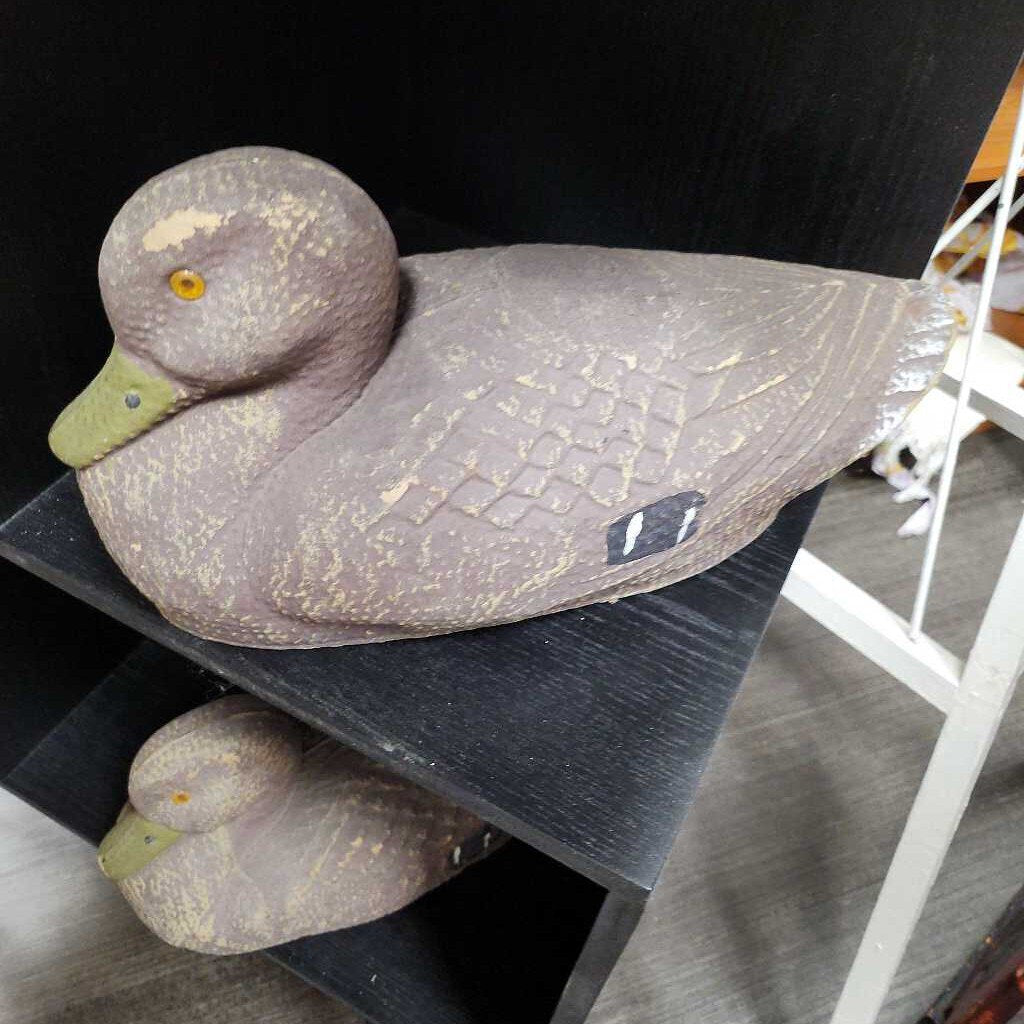 Paper mache duck decoy