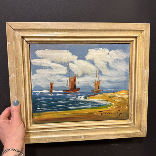 12x14 in. Framed artist signed Seascape FIRM