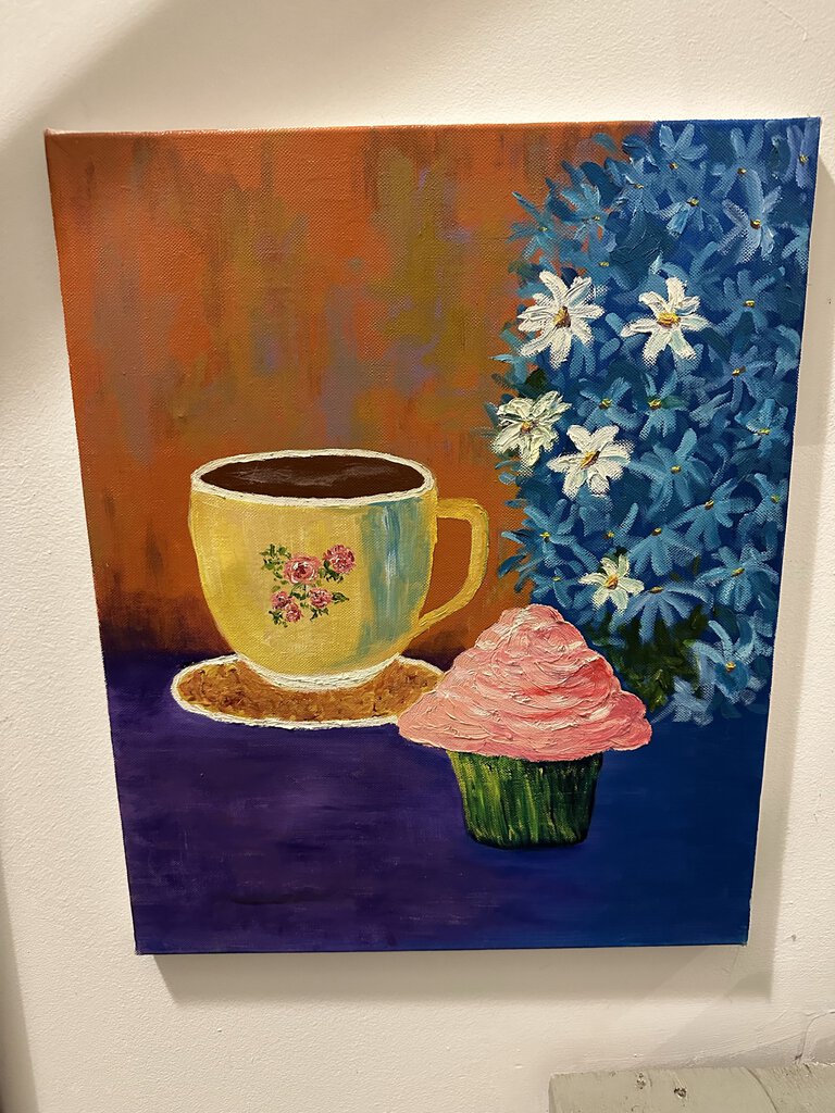 Floral teacup still life