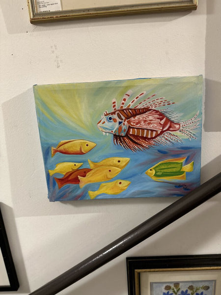 Fish painting signed