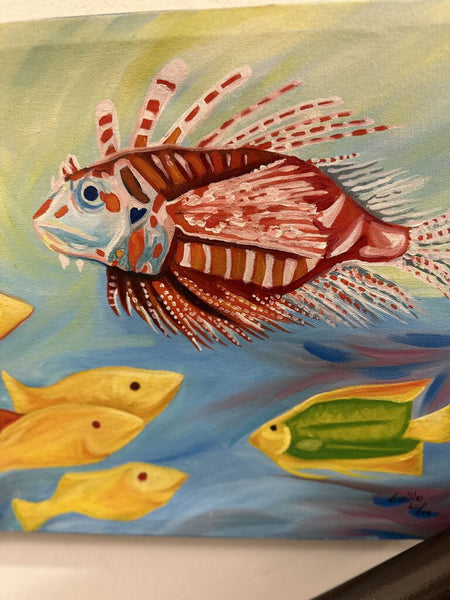 Fish painting signed