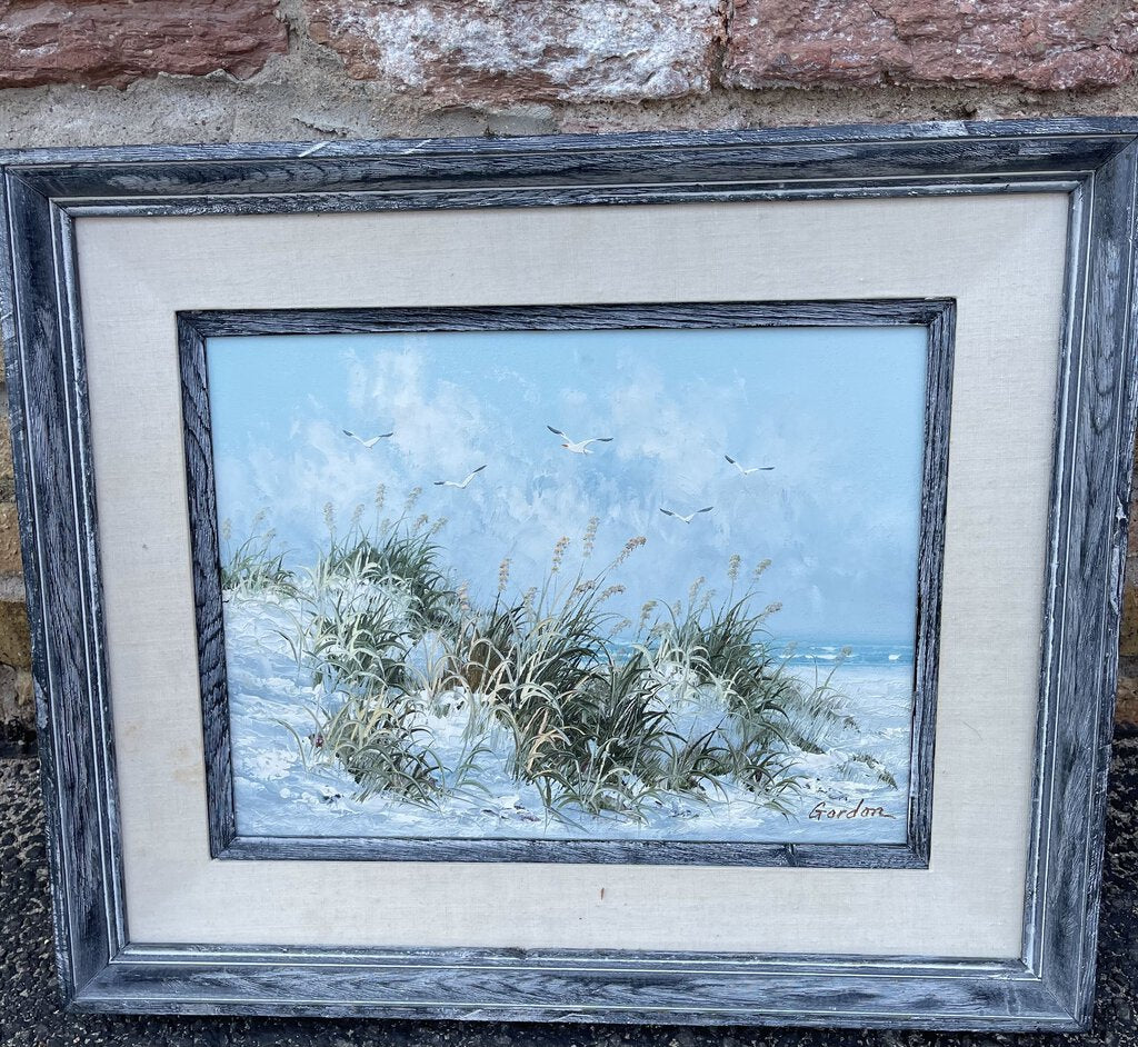 Vintage Seascape/Beach Framed & signed