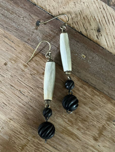 Tribal Long Brass Wire Dangle Earring