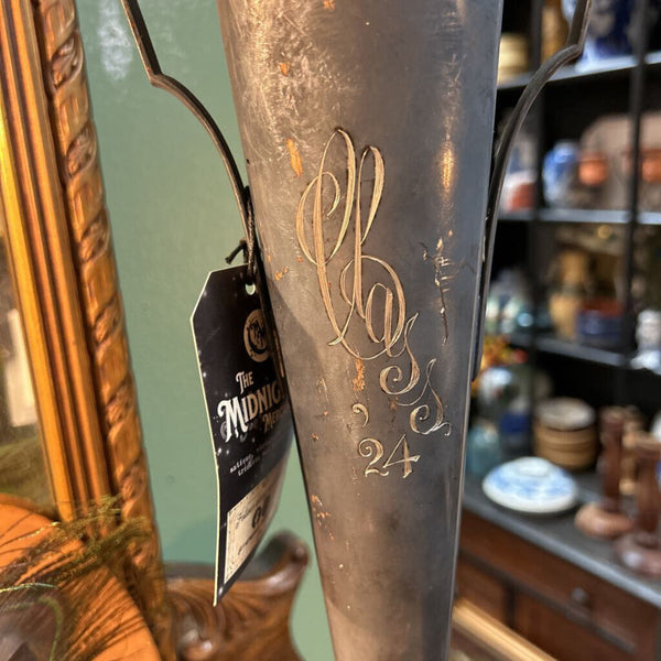 Antique 'Class of '24' Trophy Style Tall Etched Cup on Base (as found)