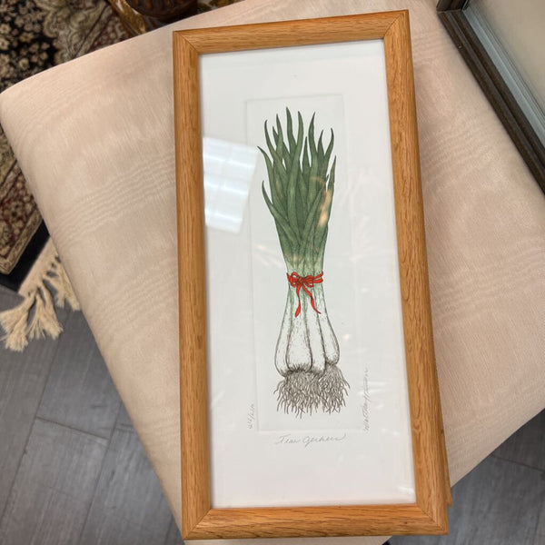 Vtg Signed, Numbered Vegetable Lithograph - Martha Hinson SET OF 3