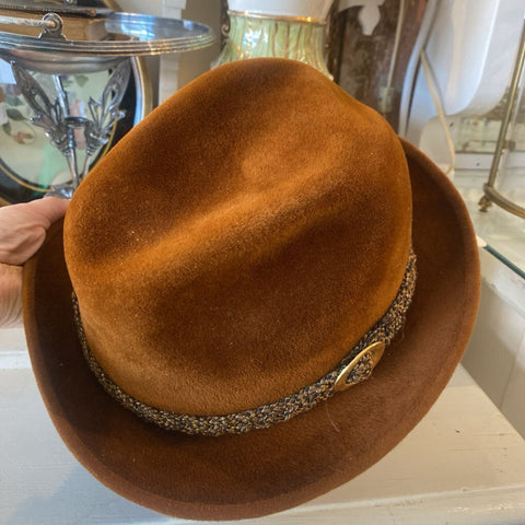 Vintage Stetson "The Sovereign" Velour Fedora Hat