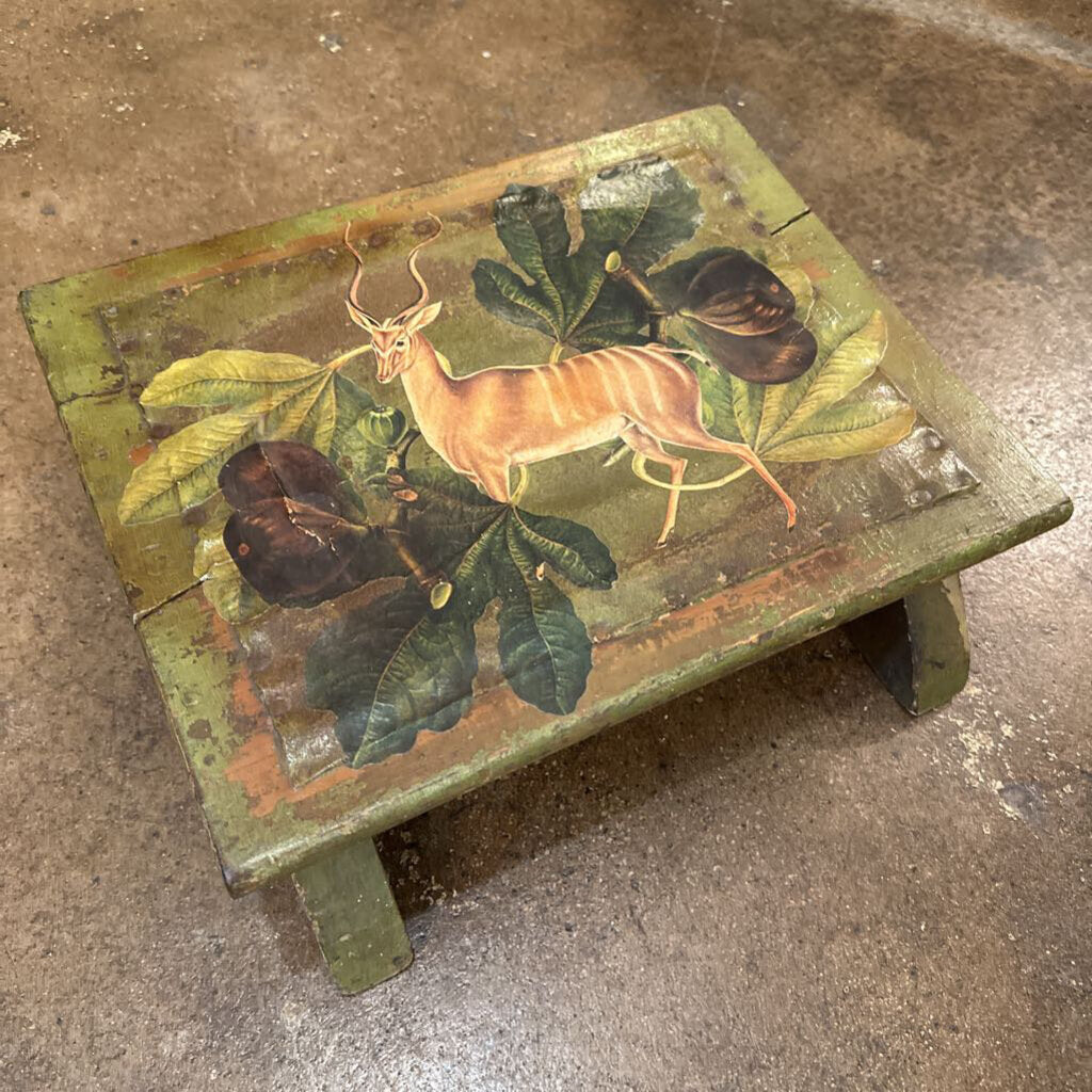 Decoupage green bench