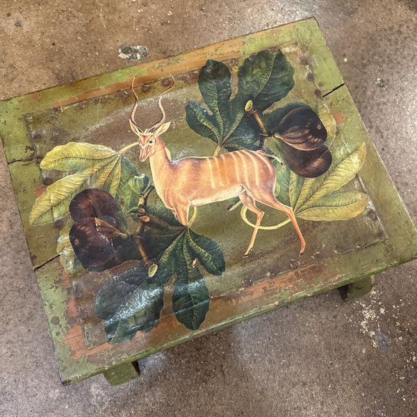 Decoupage green bench