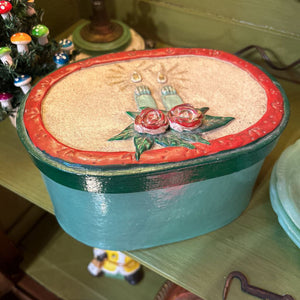 HOLIDAY - Vintage Holiday Paper Mache Box