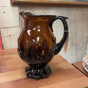 Moxie - Brown Glass Pitcher