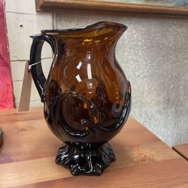 Moxie - Brown Glass Pitcher