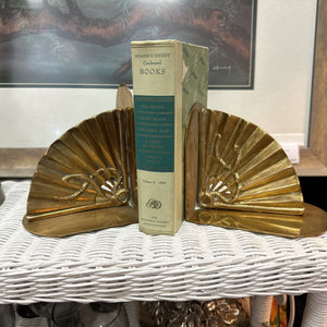 Brass fan pair of bookends