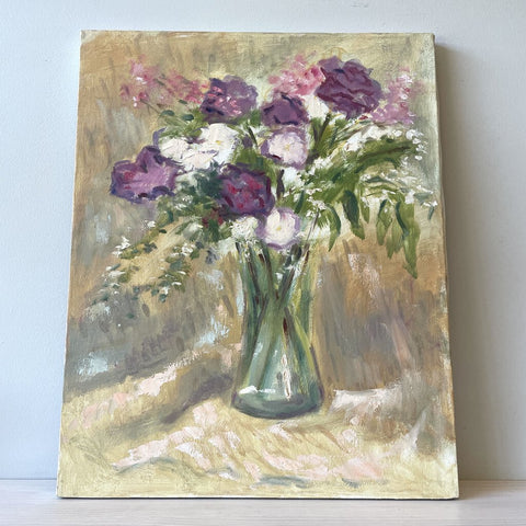 Moxie - Purple Flowers in Vase Painting - 16x20