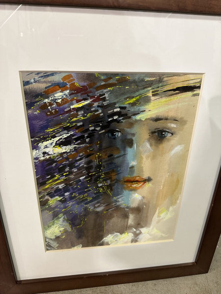 Framed abstract portrait IN STORE PICK UP ONLY