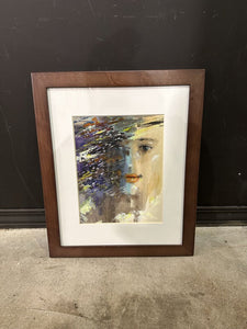 Framed abstract portrait IN STORE PICK UP ONLY