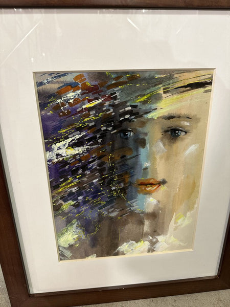 Framed abstract portrait IN STORE PICK UP ONLY