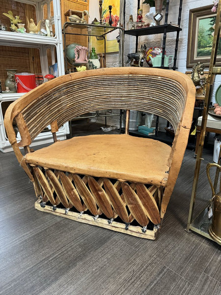 Cedar and Leather Equipale Chair W1426 IN STORE PICKUP ONLY