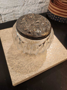 Jar with sterling lid 3 x 4