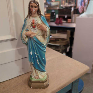 Vintage Chalkware Italian Statue of Mary 12 inches