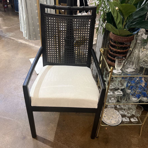 Pair of Vintage Cane Black Chairs- IN STORE PICK UP ONLY
