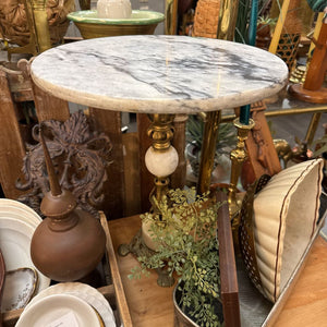 Vintage marble and brass table