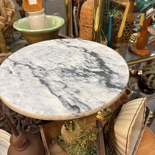 Vintage marble and brass table