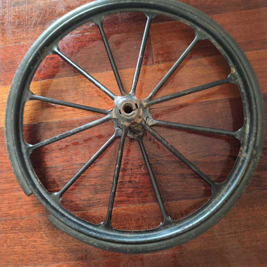 Black Vintage Wheel for Wagon or Cart 12 in diameter