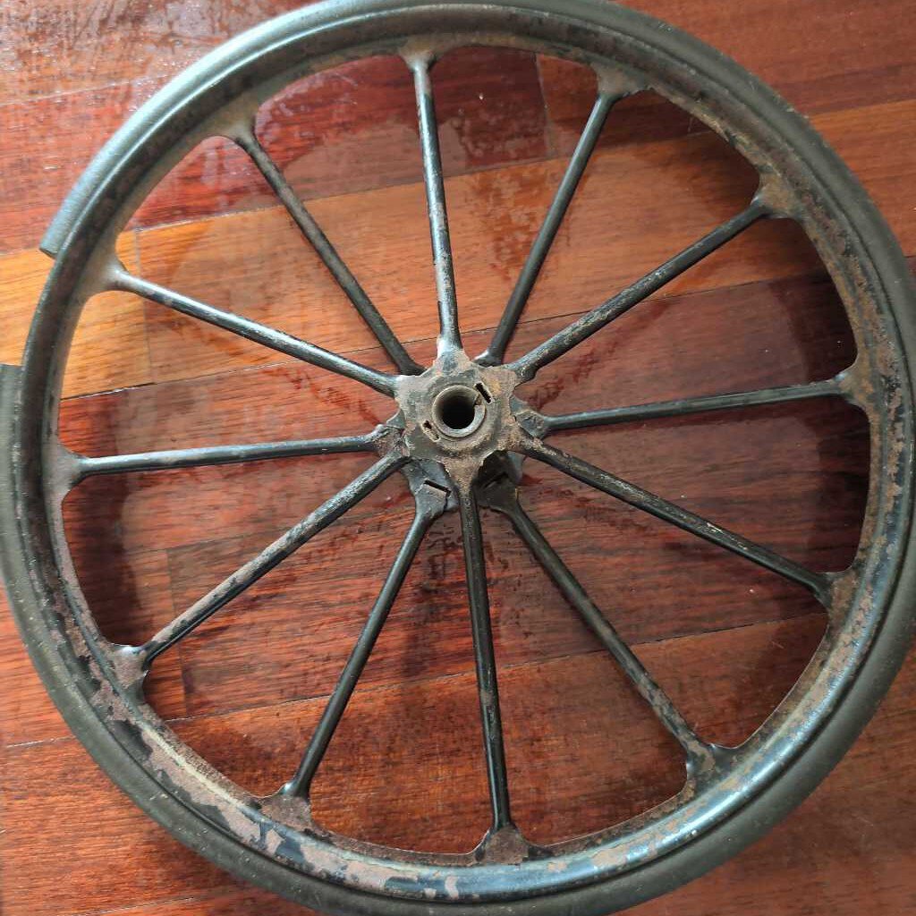 Black Vintage Wheel for Wagon or Cart 12 in diameter