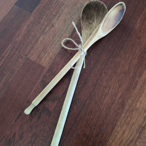 Two Vintage Wooden Spoons