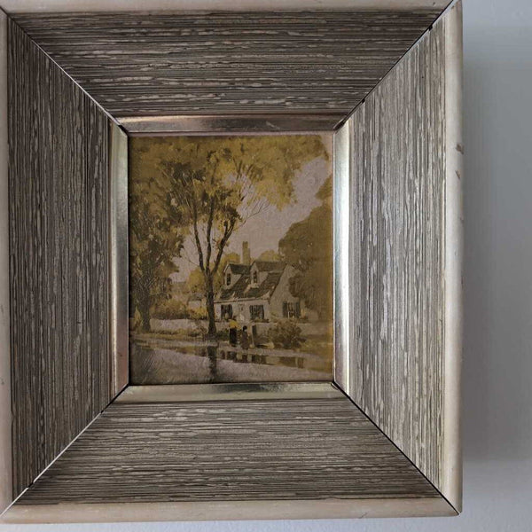 Vintage Print in MCM Frame Originally Purchased at Gimbels 10x11