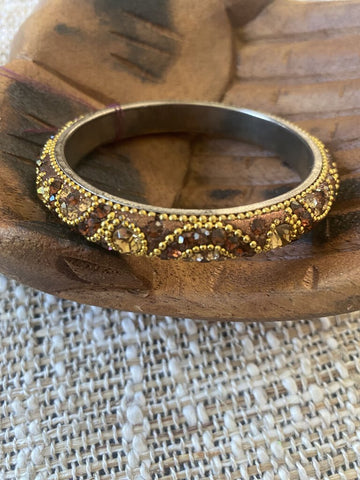 Indian Rhinestone Encrusted Bangle Bracelet