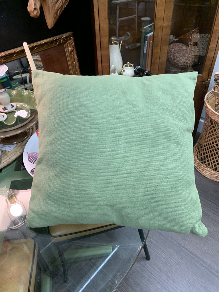 Green Cotton Pillow