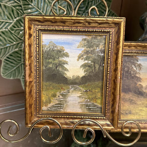 Framed Oil on Board Landscape 6x7"