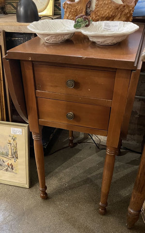 Antique pine drop leaf table 2 drawers as is. IN STORE PICK ONLY