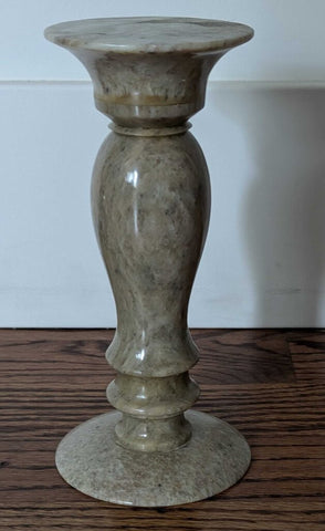 Vintage Marble Pillar Candlestick 7.5"