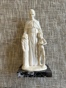 A Santini Signed Pope Statue on Marble Base