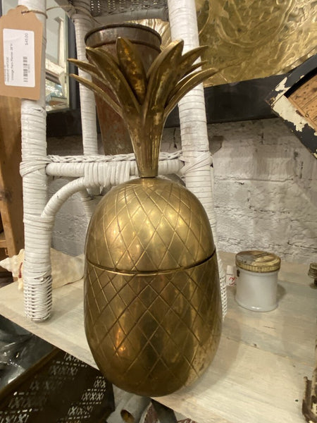 Vintage Brass Pineapple 11" x 5"